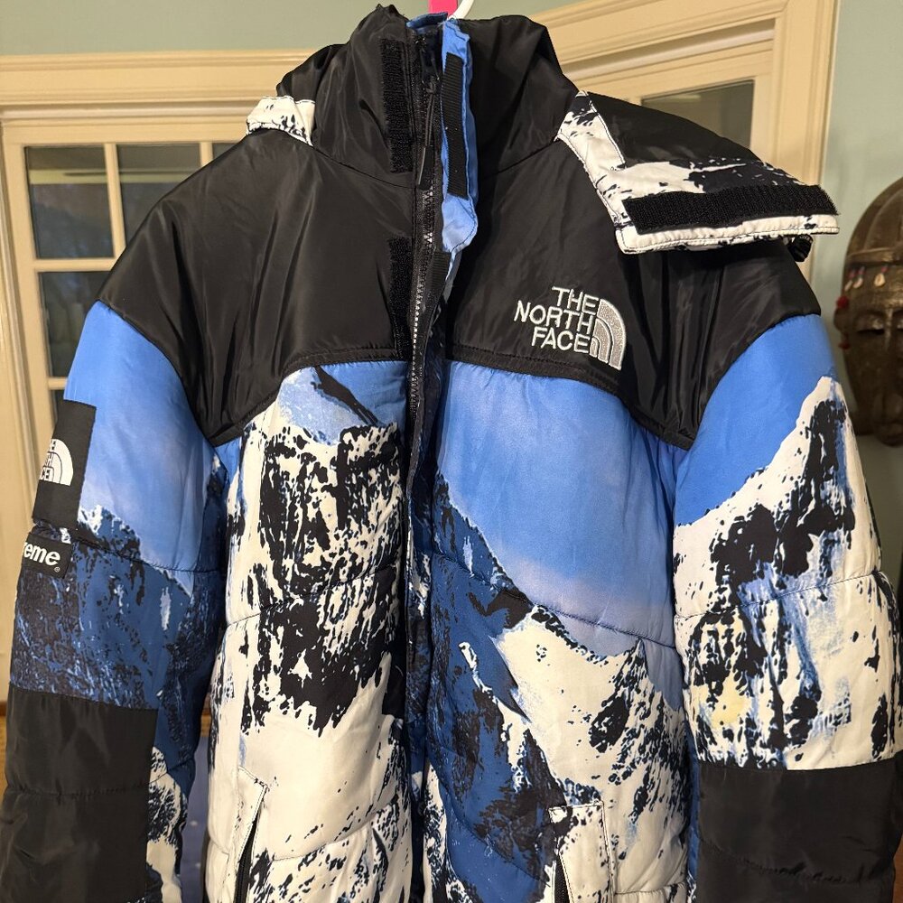 Supreme The North Face Mountain Parka Blue/White, SIZE XL